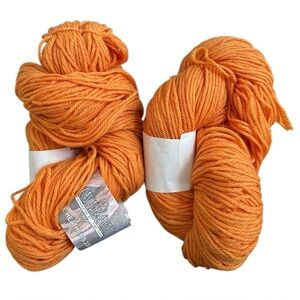 Lot Of 2 Cascade Yarns The Heathers 220 100% Peruvian Wool 220 Yd Ea Orange 2436